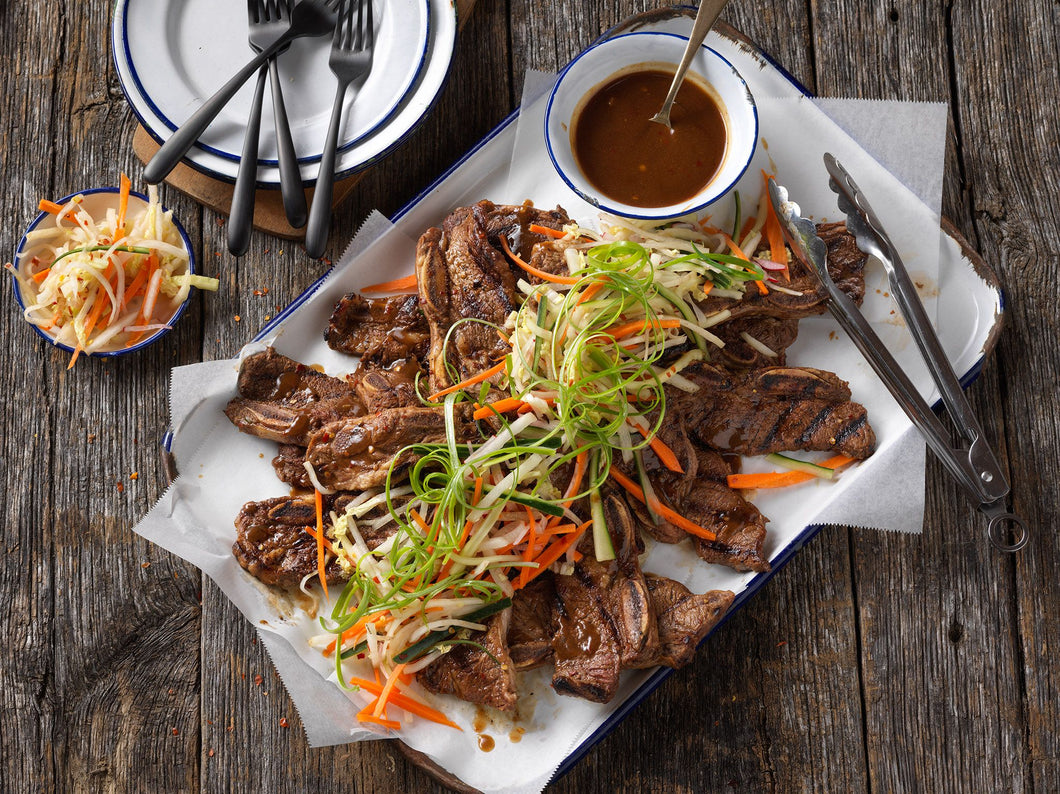 Korean Style Ribs. All-Natural, Grain Finished - Black Angus Beef